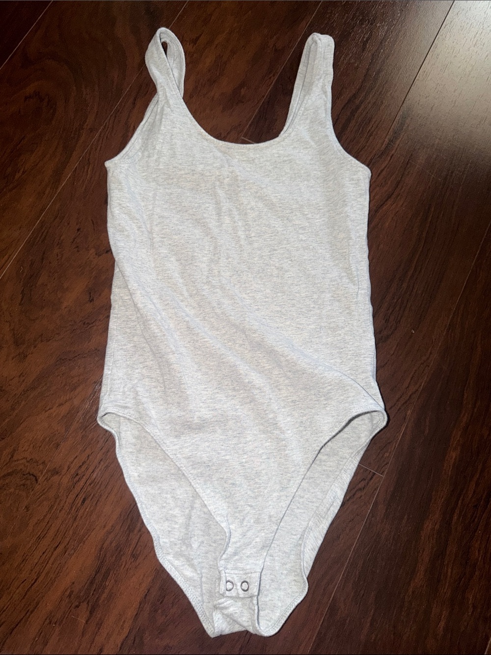 GAP Heather Light Gray Sleeveless Bodysuit